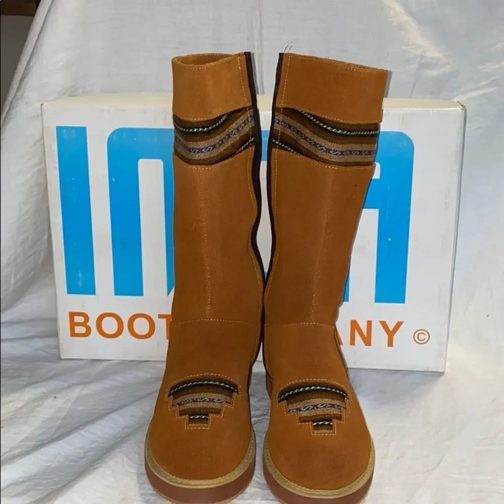INCA BOOT CO Side Zip Classic Suede Boot-7